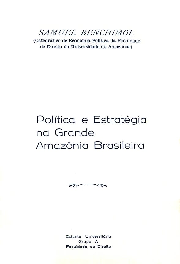 Capa do livro Política e estratégia na grande Amazônia brasileira