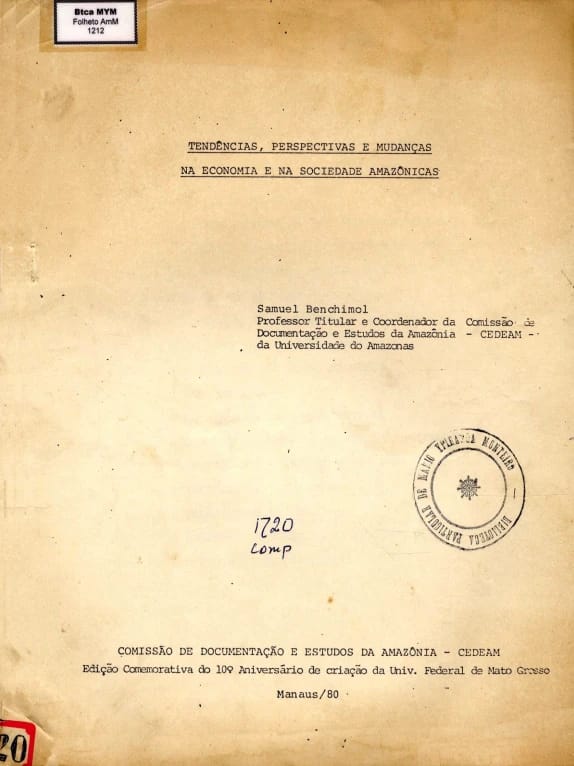 Capa do livro Tendências, perspectivas e mudanças na Economia e na sociedade amazônica