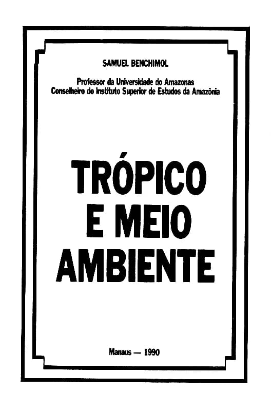 Capa do livro Trópico e Meio Ambiente