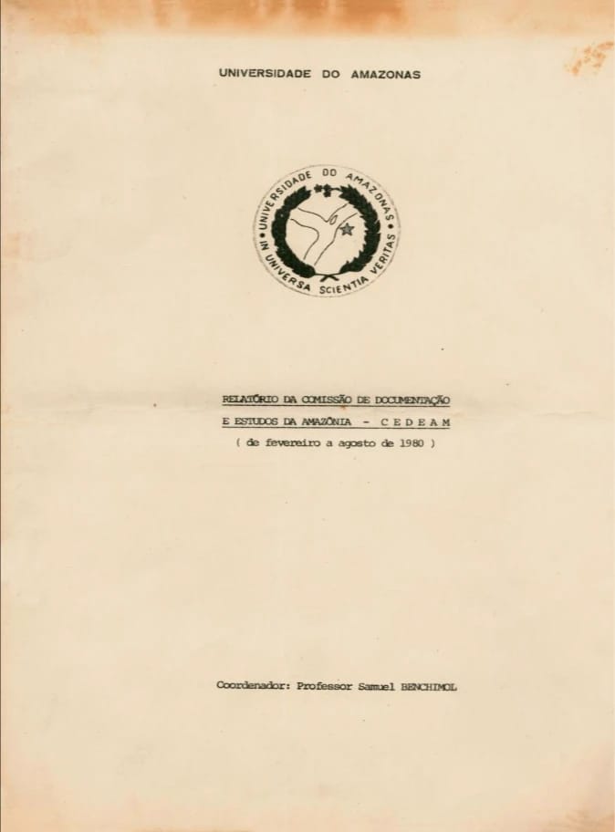 Capa do livro Relatório da Comissão de Documentação e Estudos da Amazônia – CEDEAM: de fevereiro a agosto de 1980